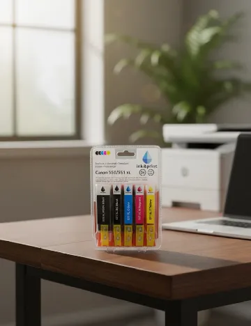 Set cerneala Canon 550/551 XL ink & print, mix culori Mix culori
