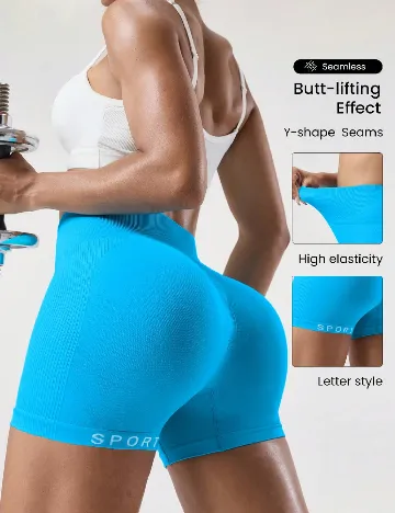 Pantaloni scurti SHEIN, albastru Albastru