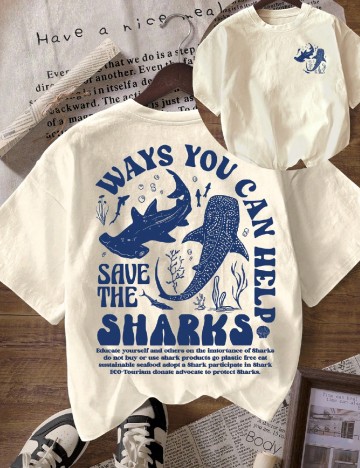 Tricou SHEIN, ecru