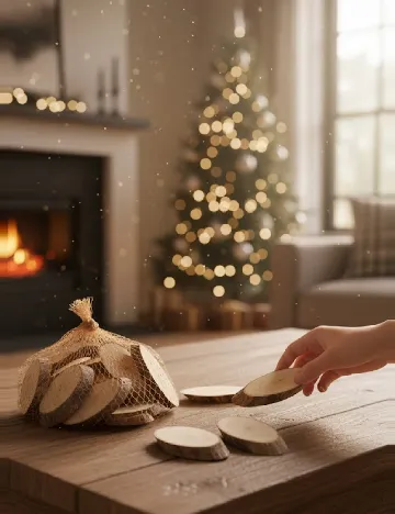 Felii ovale decorative de lemn Home Accents, maro Maro