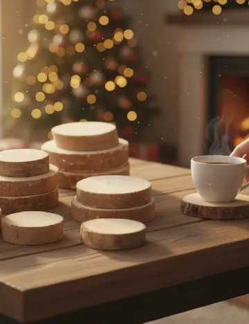 Felii rotunde decorative de lemn Home Accents, maro Maro