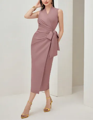 Rochie medie SHEIN, roz pudra inchis Roz