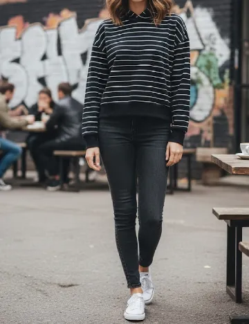 Hanorac Pull&Bear, negru Negru