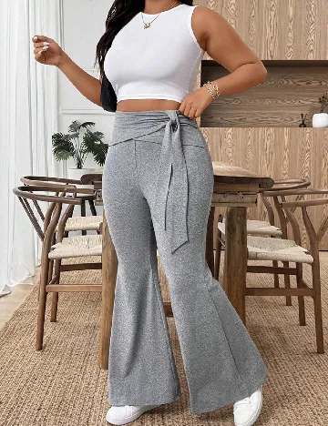 Pantaloni SHEIN CURVE, gri Gri