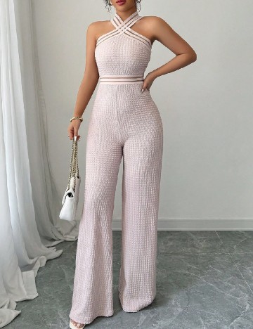 Salopeta SHEIN, roz pudra