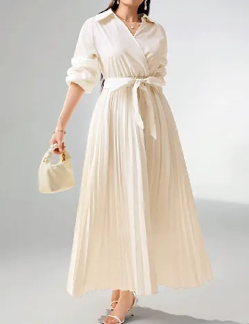 Rochie lunga SHEIN, ecru Alb