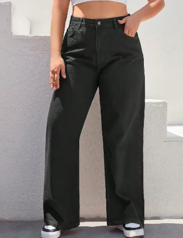 Pantaloni SHEIN CURVE, negru Negru