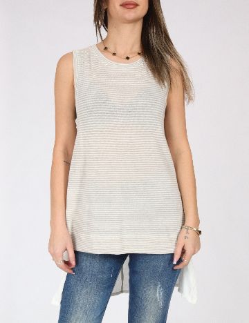 Bluza Zara, alb/gri