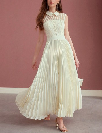 Rochie lunga MOTF, ecru