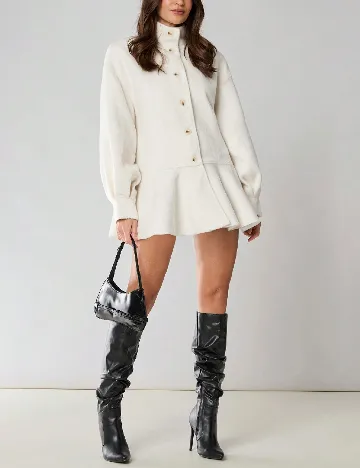 Palton SHEIN, alb Alb