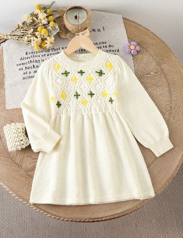 Rochie Shein Kids, ecru