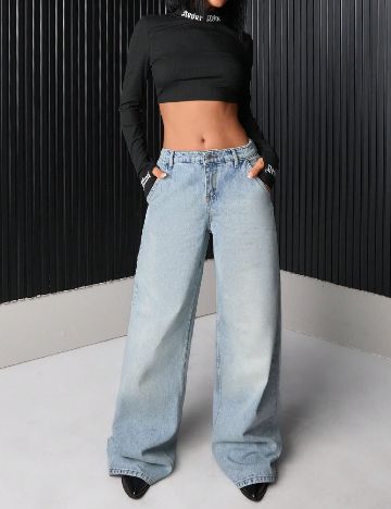 Blugi SHEIN, albastru deschis