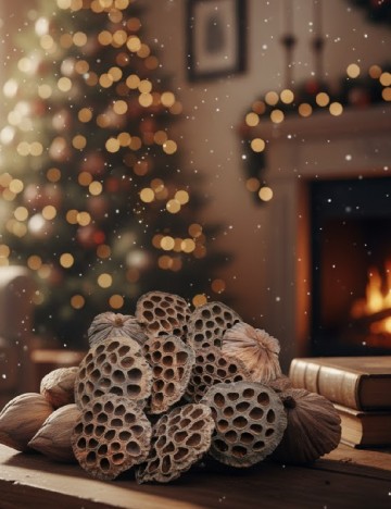 Materiale decorative naturale din lotus Home Accents, maro