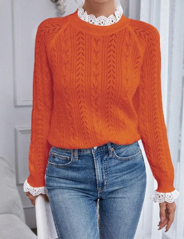 Pulover SHEIN, portocaliu