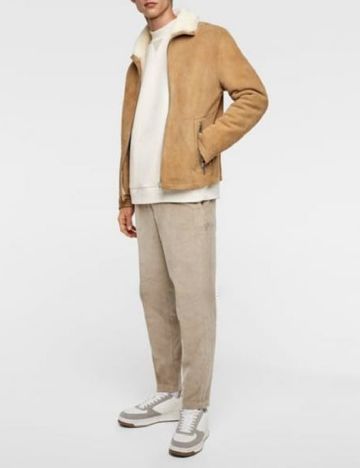 Pantaloni Zara, crem