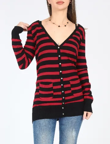 Cardigan Zara, rosu/negru Rosu
