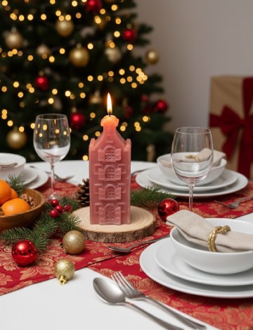 Lumanare decorativa, maro