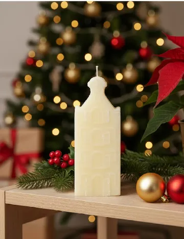 Lumanare decorativa, ecru Alb