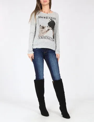 Bluza Bershka, gri Gri