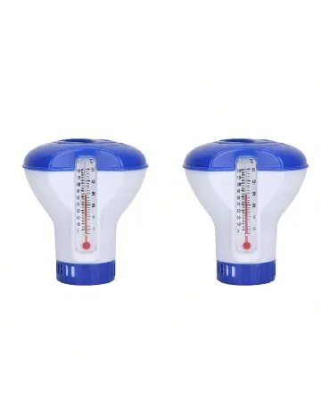 Set 2 termometre plutitoare pentru piscina SHEIN, alb/albastru Alb