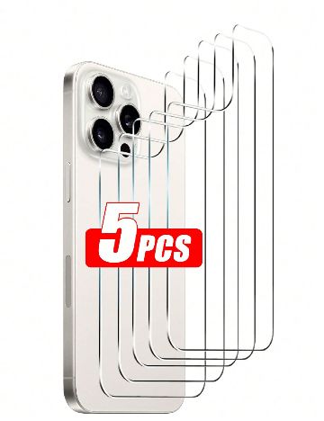 Set folii sticla spate iPhone 13 Pro Max 5 bucati SHEIN, transparent