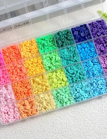 Margele plate din lut polimeric 4200 buc SHEIN, mix culori Mix culori