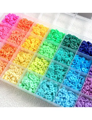 Margele plate din lut polimeric 4200 buc SHEIN, mix culori Mix culori