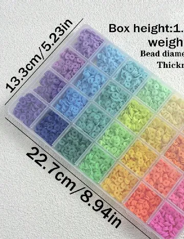 Margele plate din lut polimeric 4200 buc SHEIN, mix culori Mix culori