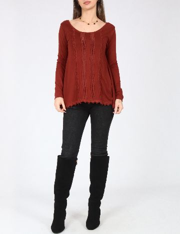 Bluza Bershka, caramiziu