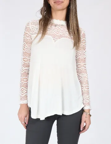 Bluza Bershka, alb Alb