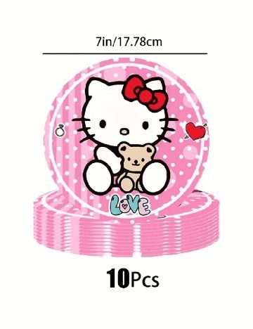 Set farfurii unica folosinta 10 bucati SHEIN, roz