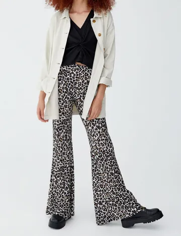 Pantaloni Pull&Bear, animal print Animal print