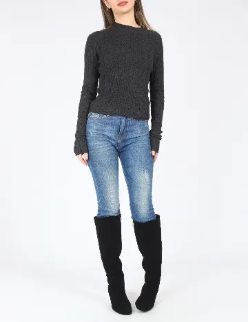 Bluza Bershka, gri inchis Gri