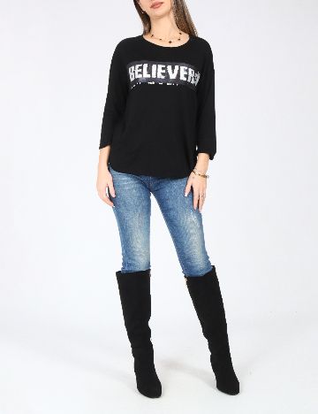 Bluza Bershka, negru