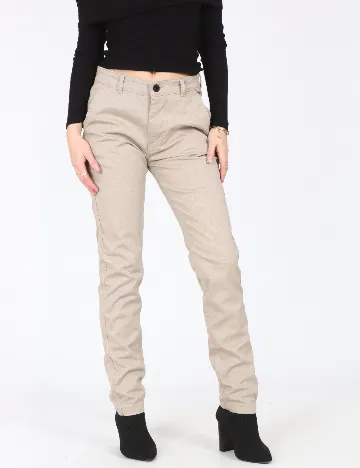 Pantaloni Bershka, bej Crem