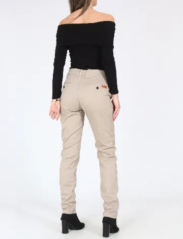 Pantaloni Bershka, bej Crem