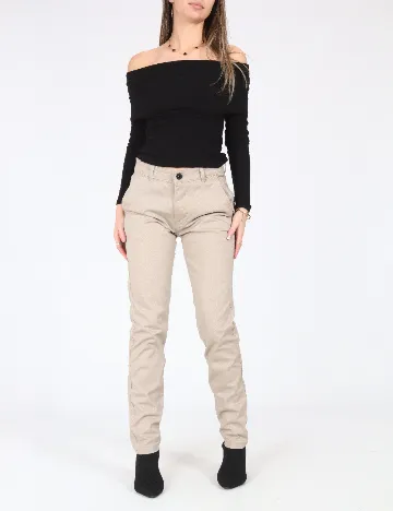Pantaloni Bershka, bej Crem