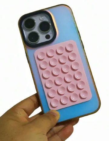 Suport cu ventuze pentru telefon SHEIN, roz Roz