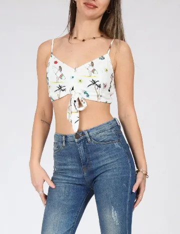 Top Bershka, alb Alb