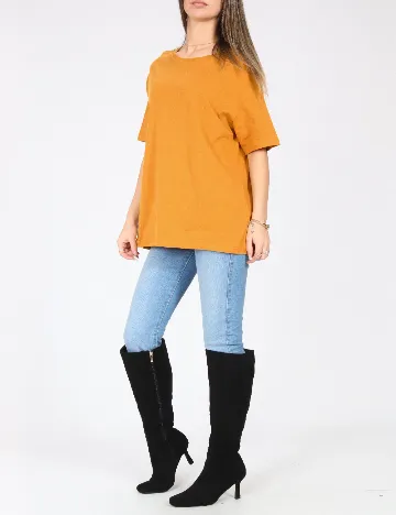 Tricou Pull&Bear, mustar Galben