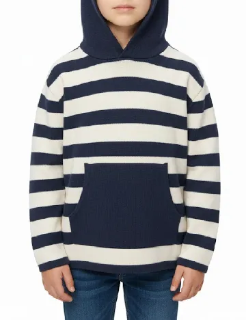 Hanorac Zara, alb/albastru Albastru