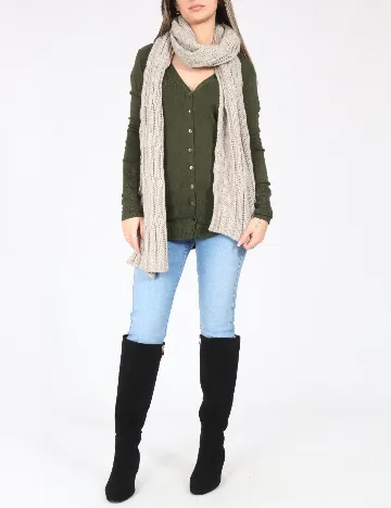 Fular Bershka, gri Gri