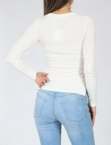 Bluza Bershka, alb Alb