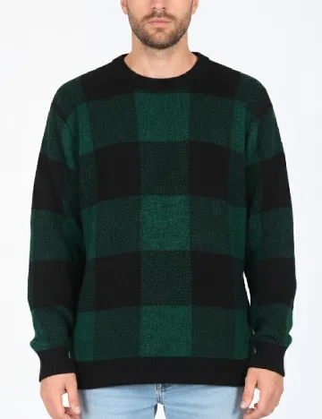 Pulover Pull&Bear, verde/negru Verde