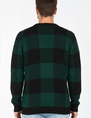 Pulover Pull&Bear, verde/negru