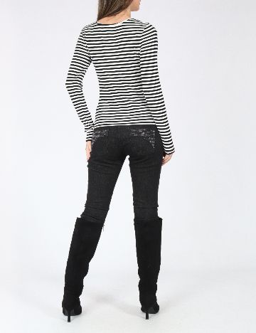 Bluza Bershka, alb/negru