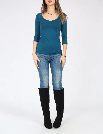 Bluza Bershka, albastru Albastru