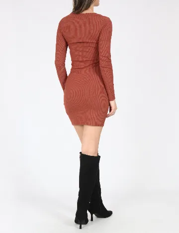 Rochie scurta Pull&Bear, caramiziu Maro