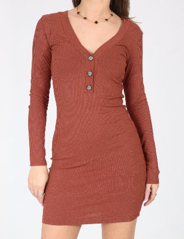 Rochie scurta Pull&Bear, caramiziu