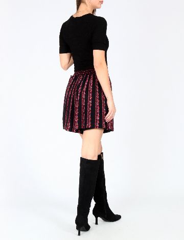 Pantaloni scurti Zara, negru/ floral print